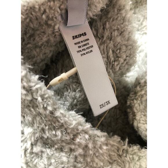 SKIMS Cozy Knit Halter Bra Top Tie Neck Bralette in Aqua Blue NWT Size 2X 3X - Picture 9 of 10